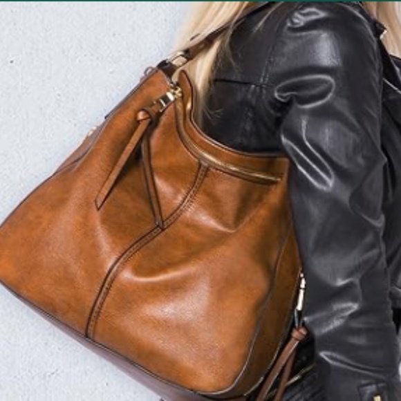 Designer Hobo Shoulder Crossbody Handbag Russet Brown NWOT - Picture 1 of 16